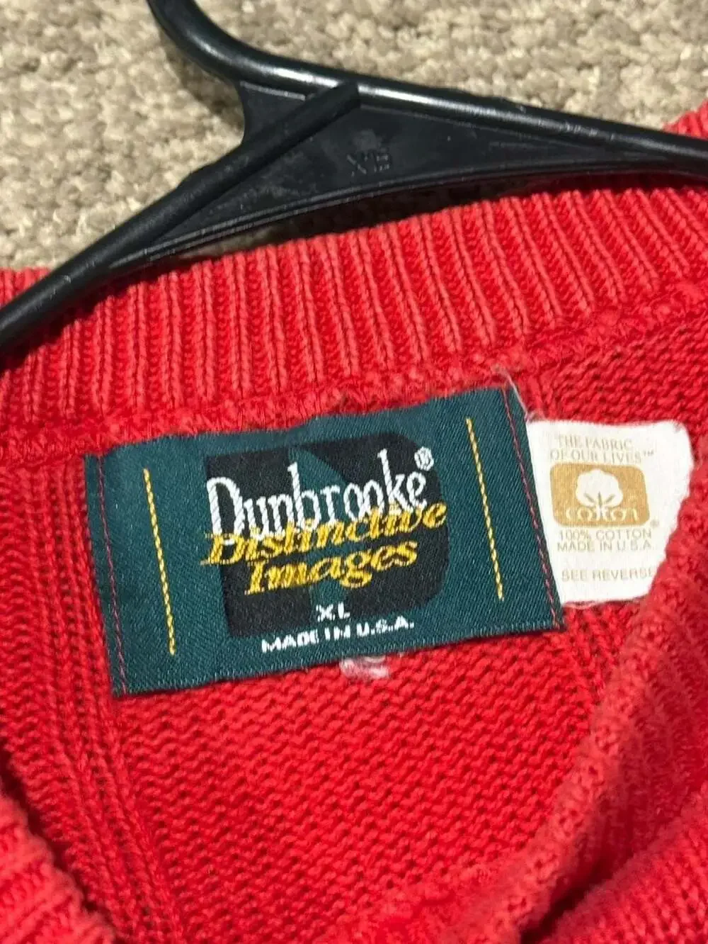 Dunbrooke Nebraska Cornhuskers Red Ribbed Knit Crew Neck Sweater XL